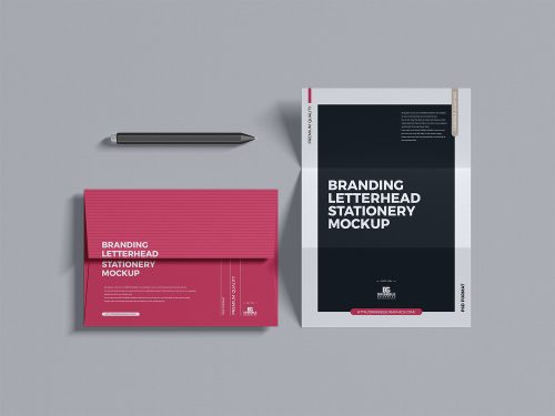 Free Branding Letterhead Stationery Mockup