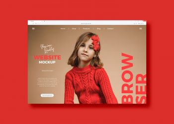 Free Browser Website Mockup