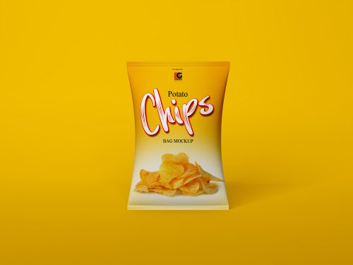 Free Chips Bag Mockup