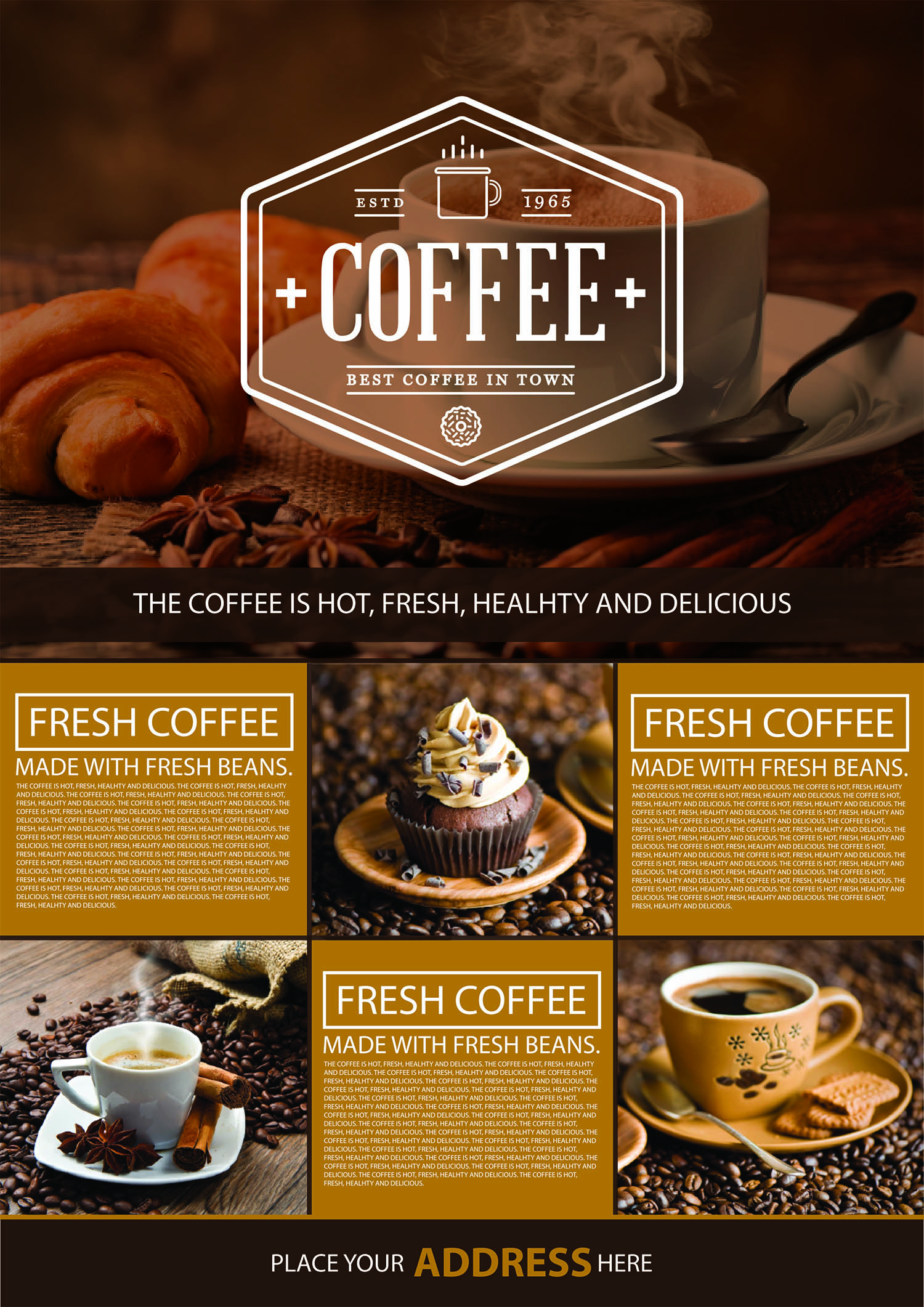 Free Coffee Shop A4 Flyer