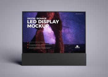 Free Digital Signage LED Display Mockup