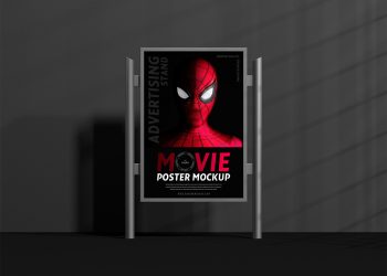 Free Display Movie Poster Mockup