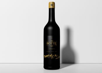 Free Label Bottle Mockup