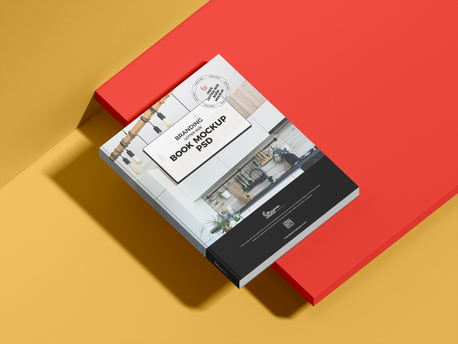 Free Modern Cover Branding Book Mockup