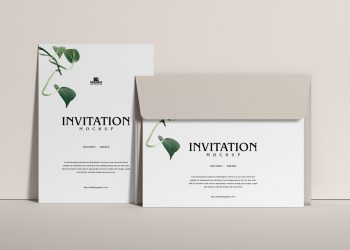 Free Modern Invitation Mockup