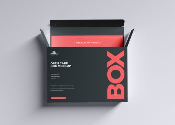 Free Open Card Box Mockup