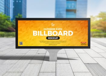 Free Outdoor Public Place Billboard Mockup