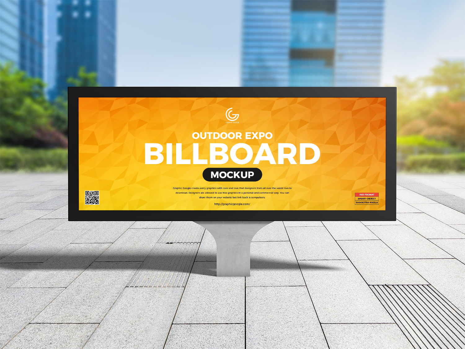 Free Outdoor Public Place Billboard Mockup