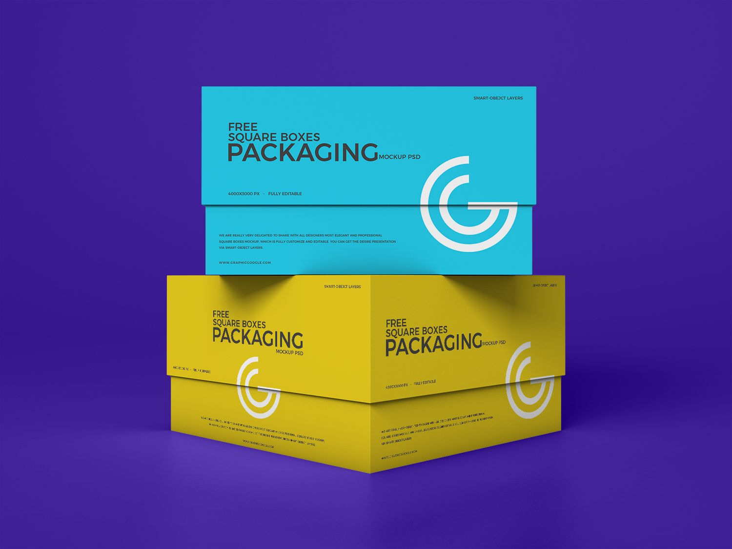 Free Packaging Boxes Mockup
