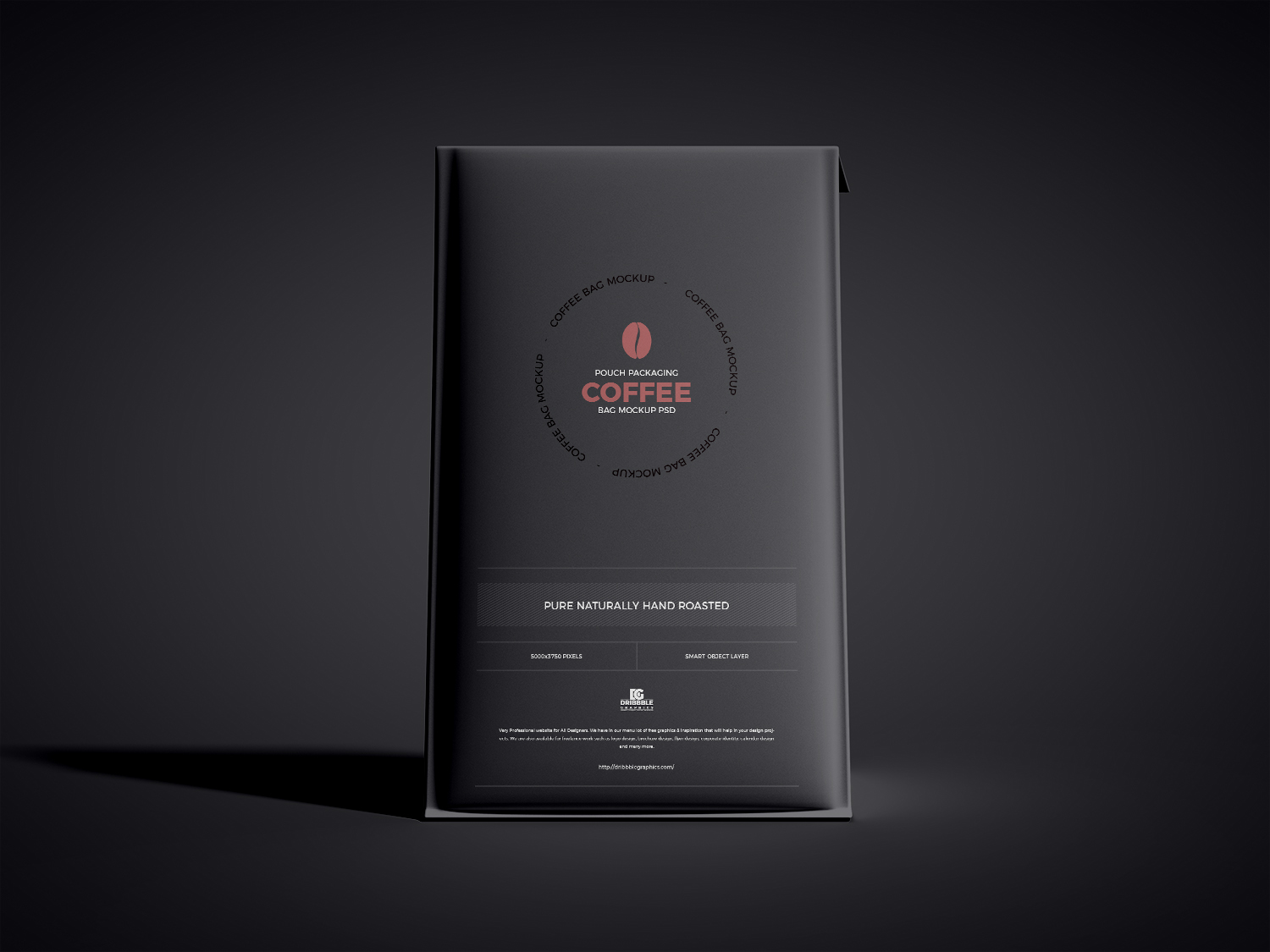 Free Pouch Packaging Coffee Bag Mockup