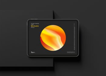 Free Premium Black Device Web Design Mockup