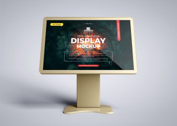 Free Touch Screen Digital Display Mockup