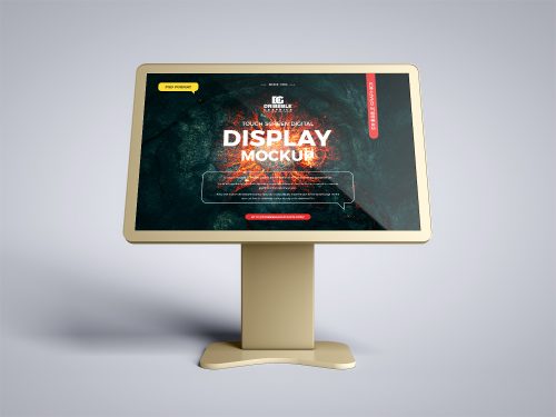 Free Touch Screen Digital Display Mockup