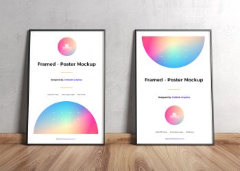 Free Two Framed Poster Mockup