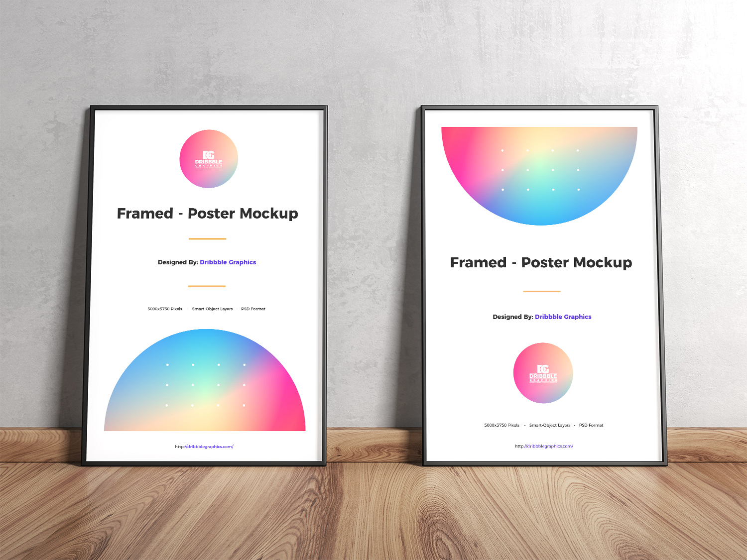 Free Two Framed Poster Mockup