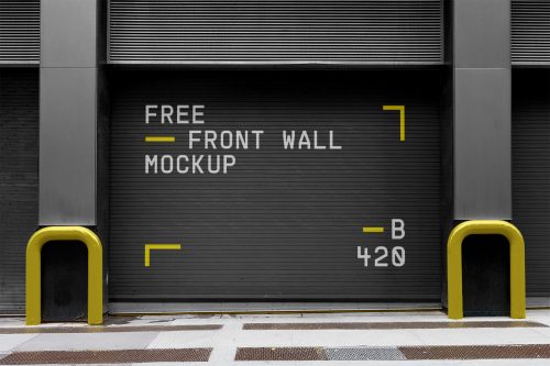 Front Wall Free Mockup