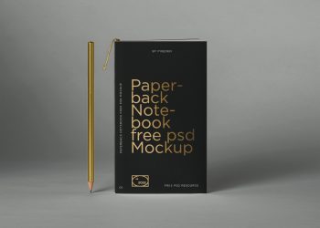 Paperback Notebook Free Mockup