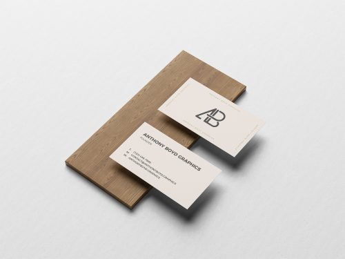 Business Card on Board Mockup