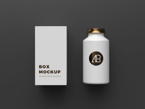 Copper Foil Bottle Packaging Free Mockup