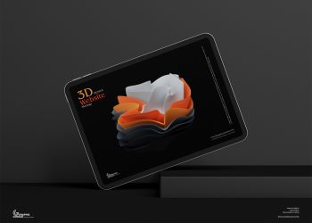 Free 3D Device Website Mockup