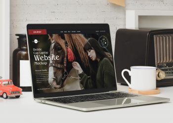 Free Designer Laptop Website Mockup