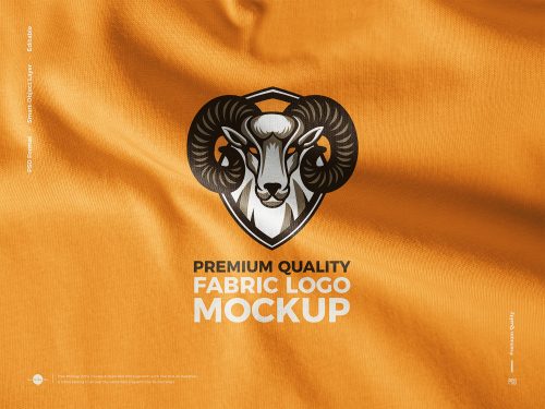 Free High-Quality Fabric Logo Mockup