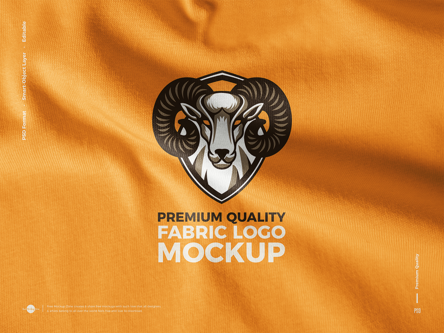 Free High-Quality Fabric Logo Mockup