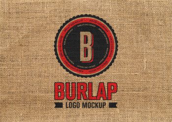 Free Quality Burlap Logo Mockup