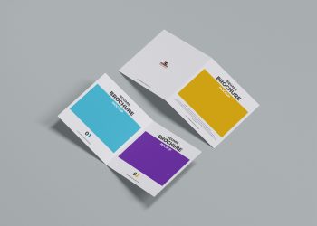 Free Square Brochure Mockup