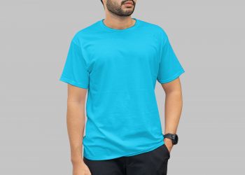 The Free Man Wearing T-Shirt Mockup