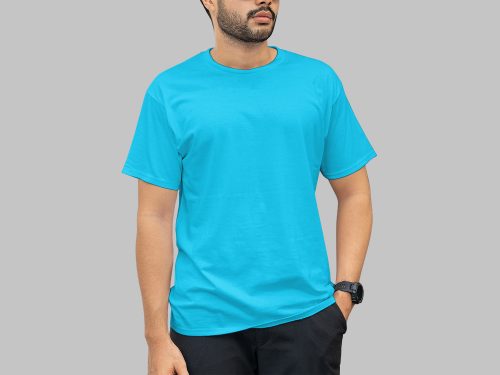 The Free Man Wearing T-Shirt Mockup