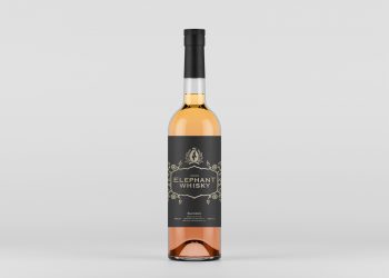 Front View Liquor Bottle Free Mockup