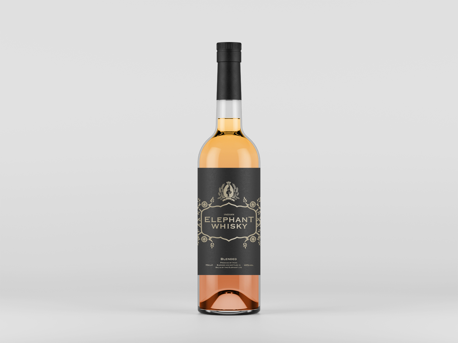 Front View Liquor Bottle Free Mockup