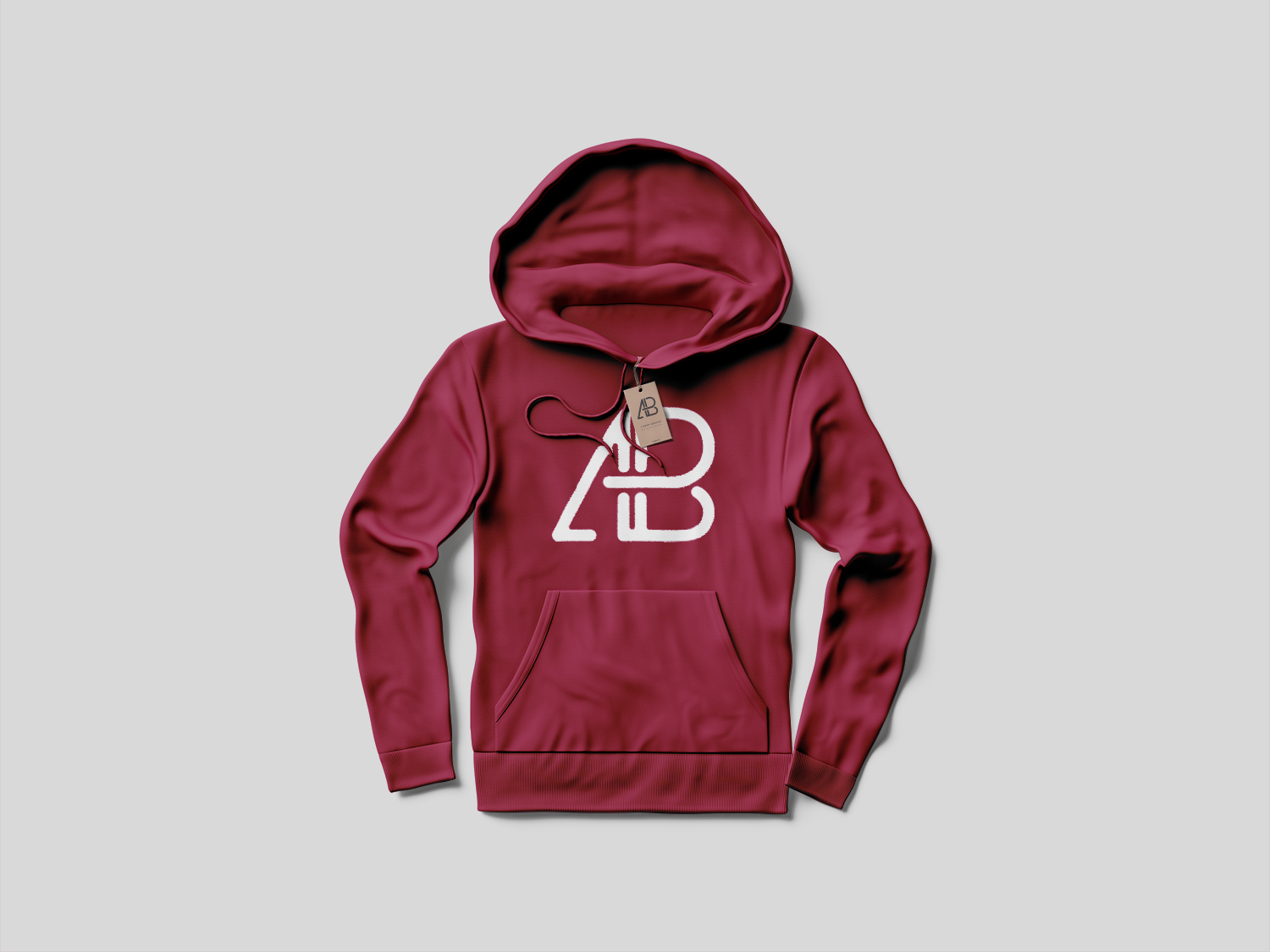 Hoodie with Tag Free Mockup