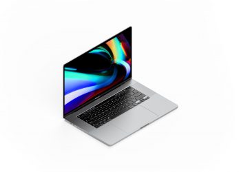 Isometric MacBook Pro 16 Inch Free Mockup