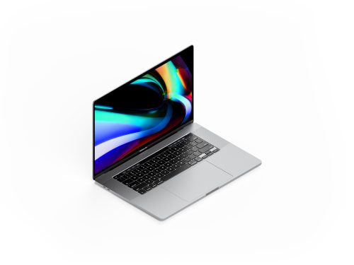 Isometric MacBook Pro 16 Inch Free Mockup