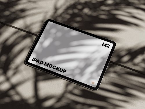 M2 iPad Pro on Concrete Mockup