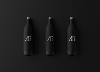 Matte Black Bottle Free Mockup