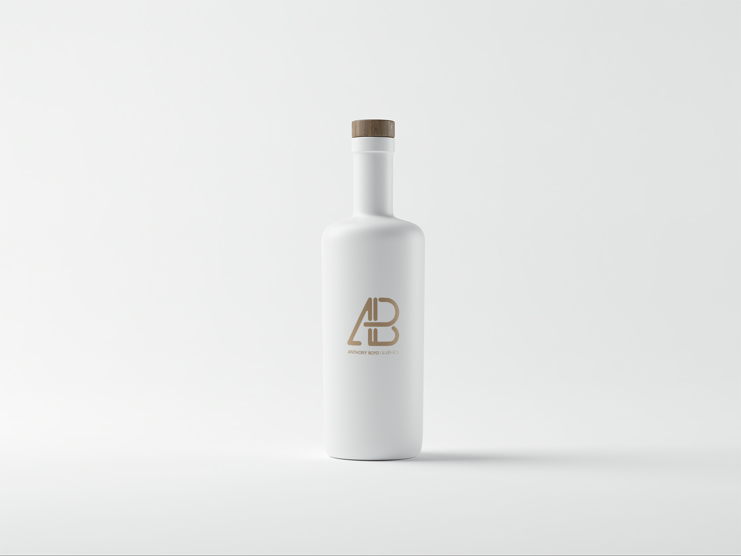 Matte White Bottle Free Mockup