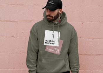 Men in Hoodie Free Mockup