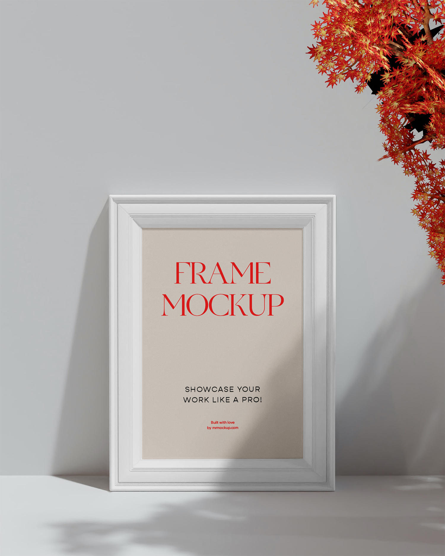 Mini Frame with Flower Mockup