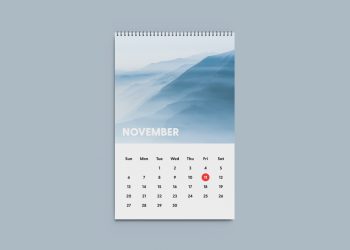 Portrait Calendar Free Mockup