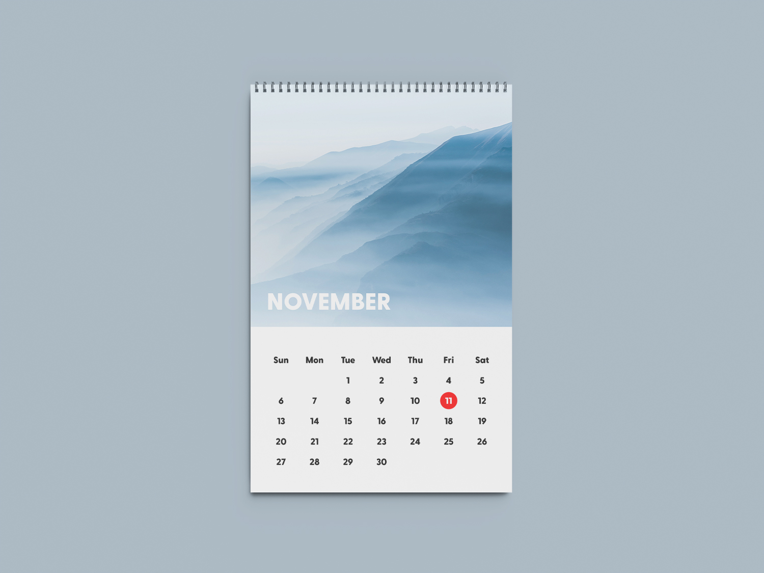 Portrait Calendar Free Mockup