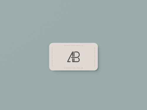 Rounded Business Card Mockup