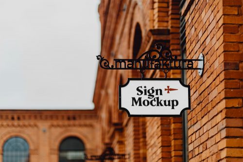 Sign Metal Free Mockup