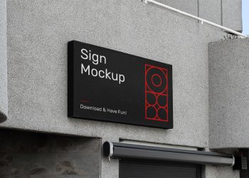 Sign on Building Free Mockup