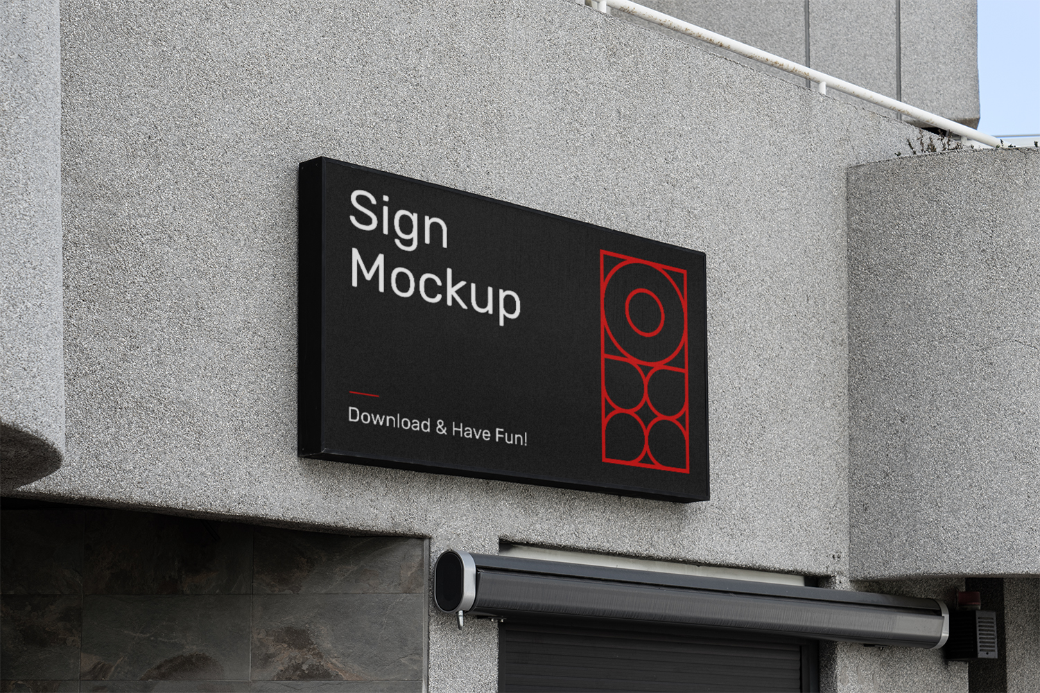 Sign on Building Free Mockup