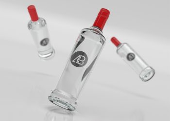 Vodka Bottle Branding Free Mockup