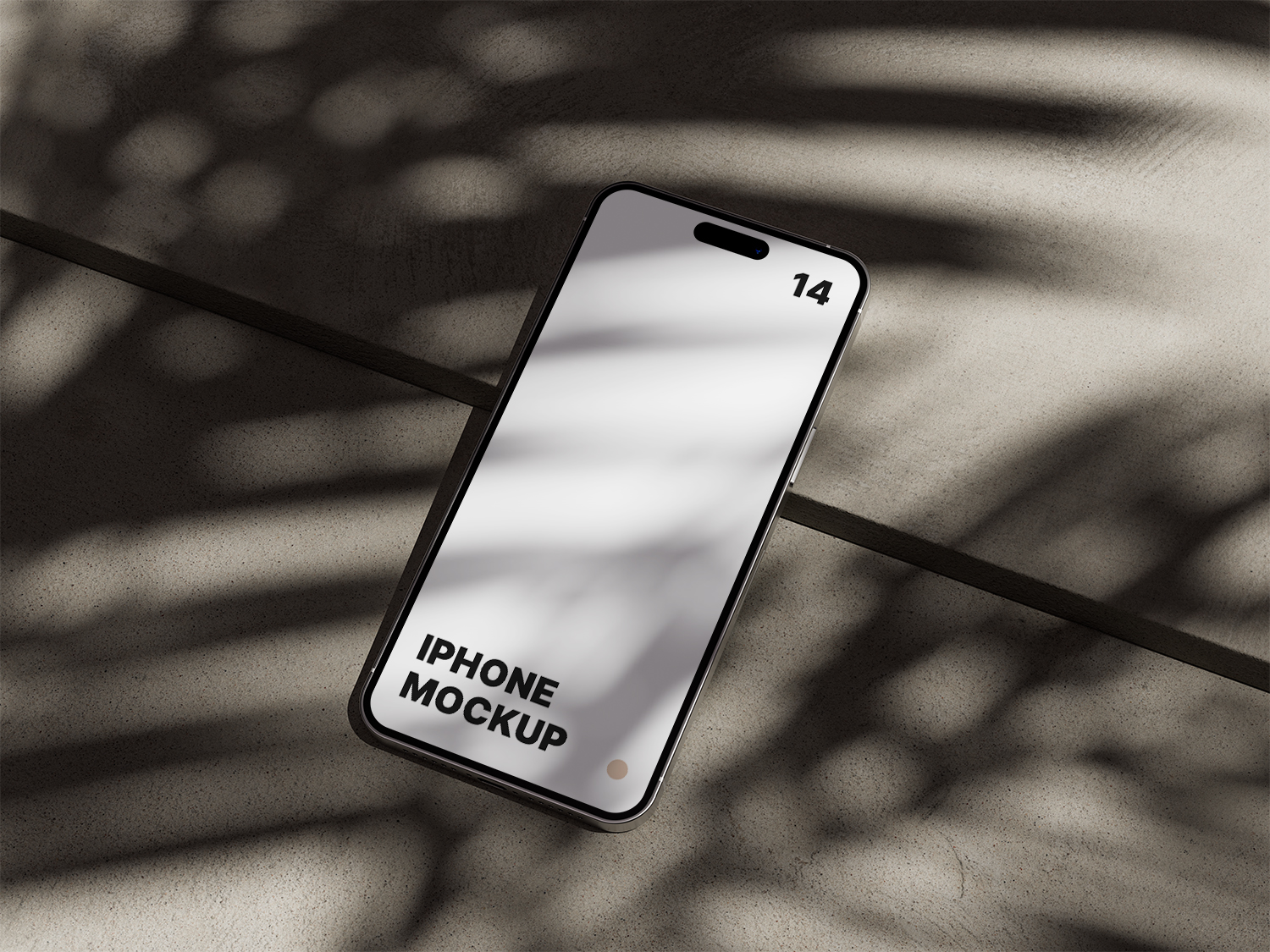 iPhone 14 Pro Max on Concrete Mockup