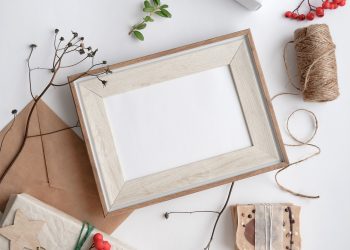 Artistic Wooden Frame Free Mockup